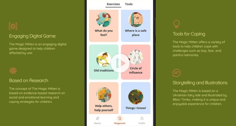 Nyutviklet app for krigsrammede barn