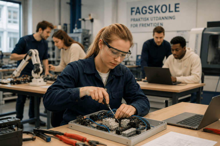 Flere tar fagskole i Norge