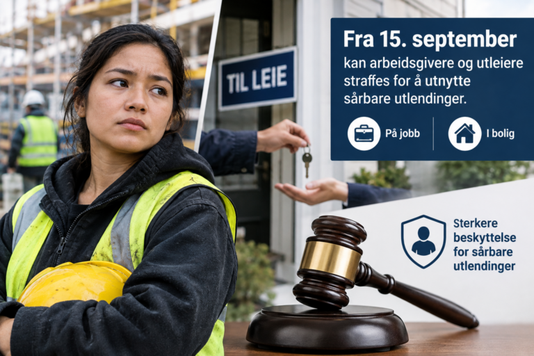 Arbeidsgivere og utleiere kan straffes for å utnytte utlendinger