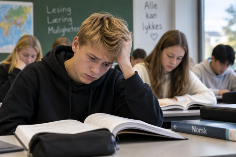 Én av tre tiendeklassinger strever med lesing